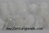 CNG2207 15.5 inches 10*14mm - 13*18mm nuggets plated druzy quartz beads