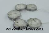 CNG2325 7.5 inches 35*40mm - 45*50mm freeform druzy agate beads