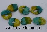 CNG2550 15.5 inches 30*40mm - 45*50mm freeform druzy agate beads