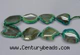 CNG2667 15.5 inches 30*40mm - 40*55mm freeform agate beads