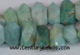 CNG2700 15.5 inches 10*14mm - 13*18mm faceted nuggets amazonite beads