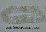 CNG2823 10*14mm - 13*18mm faceted nuggets white crystal beads