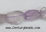 CNG309 15.5 inches 15*22mm faceted nuggets amethyst gemstone beads