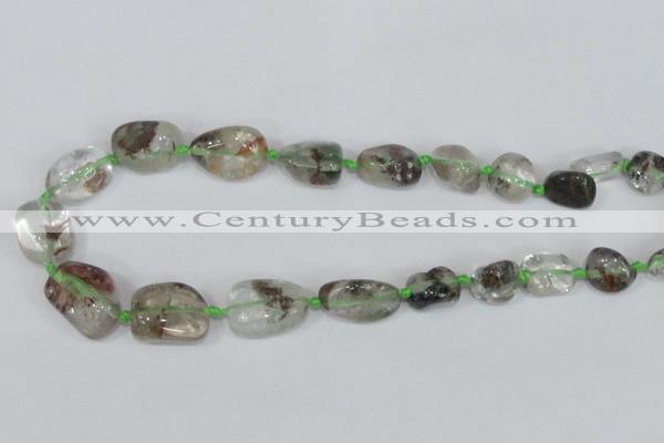 CNG312 15.5 inches 10*12mm – 18*25mm nuggets green-phantom beads