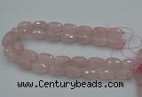 CNG5004 15.5 inches 15*25mm faceted rice rose quartz beads