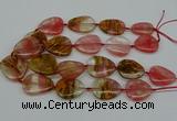 CNG5155 16*22mm - 30*35mm freeform volcano cherry quartz beads