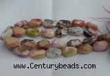 CNG5206 13*18mm - 15*25mm faceted nuggets pink opal gemstone beads