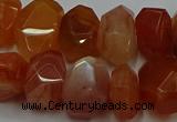 CNG5262 10*14mm - 13*18mm faceted nuggets red botswana agate beads