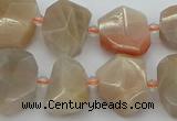 CNG5385 15.5 inches 12*16mm - 18*25mm faceted nuggets moonstone beads