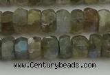 CNG5752 15.5 inches 6*9mm faceted nuggets labradorite beads