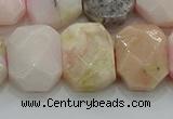 CNG5873 8*12mm - 12*16mm faceted freeform natural pink opal beads