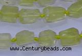 CNG5903 15.5 inches 4*6mm - 6*10mm nuggets rough lemon quartz beads