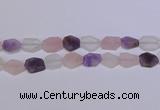 CNG6364 15.5 inches 14*18mm - 16*22mm freeform matte mixed quartz beads