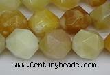 CNG7367 15.5 inches 10mm faceted nuggets yellow opal beads