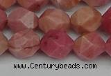 CNG7422 15.5 inches 10mm faceted nuggets rhodochrosite beads