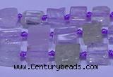 CNG7540 15.5 inches 6*8mm - 10*12mm freeform kunzite beads