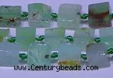 CNG7548 6*8mm - 10*12mm freeform Australia chrysoprase beads