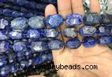 CNG7850 15.5 inches 12*16mm - 15*20mm faceted nuggets lapis lazuli beads