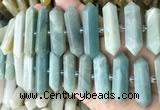 CNG7943 10*22mm - 12*45mm faceted nuggets amazonite beads