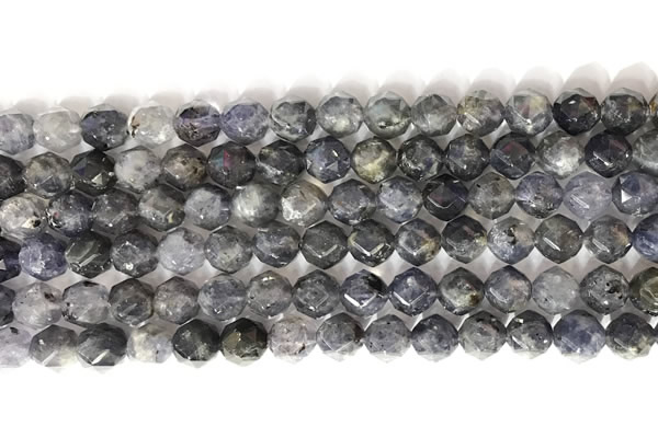 CNG9059 15.5 inches 8mm faceted nuggets iolite gemstone beads