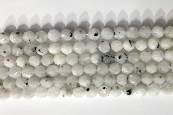 CNG9065 15.5 inches 8mm faceted nuggets white moonstone gemstone beads