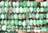 CNG9258 15 inches 6*10mm - 7*12mm faceted nuggets Australia chrysoprase beads