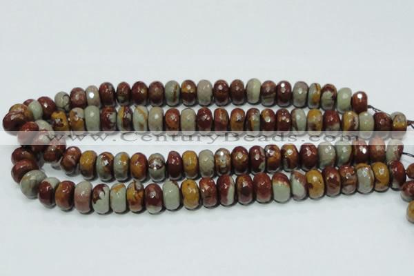 CNJ23 15.5 inches 8*14mm faceted rondelle natural noreena jasper beads