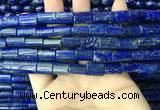 CNL1681 15.5 inches 10*13mm - 10*15mm flat tube lapis lazuli beads