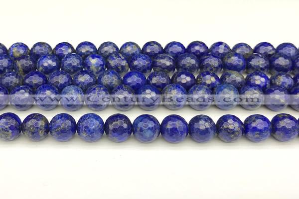 CNL1737 15 inches 10mm faceted round lapis lazuli beads