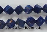 CNL239 15.5 inches 8*8 cube natural lapis lazuli beads wholesale