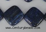 CNL526 15.5 inches 20*20mm diamond natural lapis lazuli gemstone beads