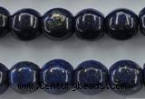 CNL636 15.5 inches 13*14mm pumpkin natural lapis lazuli beads