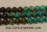 CNT103 15.5 inches 7mm round natural turquoise beads wholesale