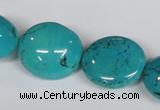 CNT36 16 inches 20*22mm oval natural turquoise beads wholesale