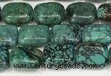 CNT509 15.5 inches  8*10mm rectangle turquoise gemstone beads