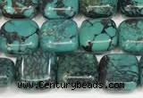 CNT511 15.5 inches 10mm square turquoise gemstone beads