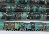 CNT526 15.5 inches 3.5mm - 4mm heishi turquoise gemstone beads