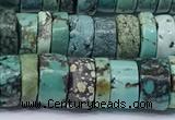 CNT567 15.5 inches 9mm - 10mm heishi turquoise gemstone beads