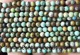 CNT590 15 inches 4mm round natural turquoise gemstone beads