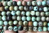 CNT592 15 inches 8mm round natural turquoise gemstone beads