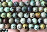 CNT593 15 inches 10mm round natural turquoise gemstone beads