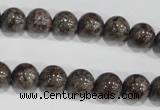 COB553 15.5 inches 10mm round red snowflake obsidian beads wholesale