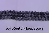 COB562 15.5 inches 8mm round matte snowflake obsidian beads