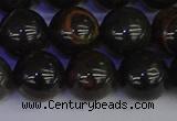 COB655 15.5 inches 14mm round gold black obsidian beads wholesale