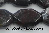 COJ07 15.5 inches 22*30mm octagonal blood jasper gemstone beads