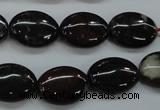 COJ18 15.5 inches 13*18mm oval blood jasper gemstone beads