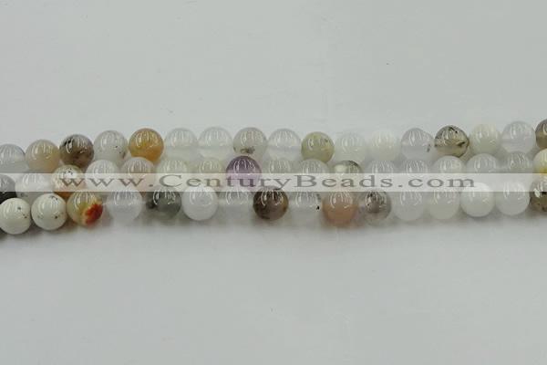 COP1452 15.5 inches 8mm round grey opal gemstone beads