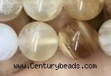 COP1459 15.5 inches 12mm round yellow opal gemstone beads