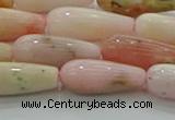 COP1491 15.5 inches 6*16mm teardrop natural pink opal beads