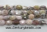 COP1495 12*16mm - 13*18mm faceted octagonal natural pink opal beads